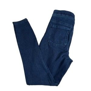 Spanx Womens Dark Wash High Rise Pull On Skinny Stretch Jeans Small‎